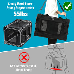 PEGIC extra large cat carrier with seatbelt straps secures in vehicle