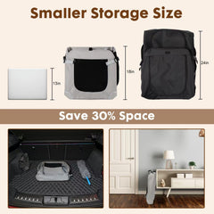 PEGIC extra large cat carrier security design provides seat belt compatibility and zipper locks
