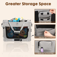 PEGIC extra large cat carrier shoulder-carry option offers comfortable transport during trips