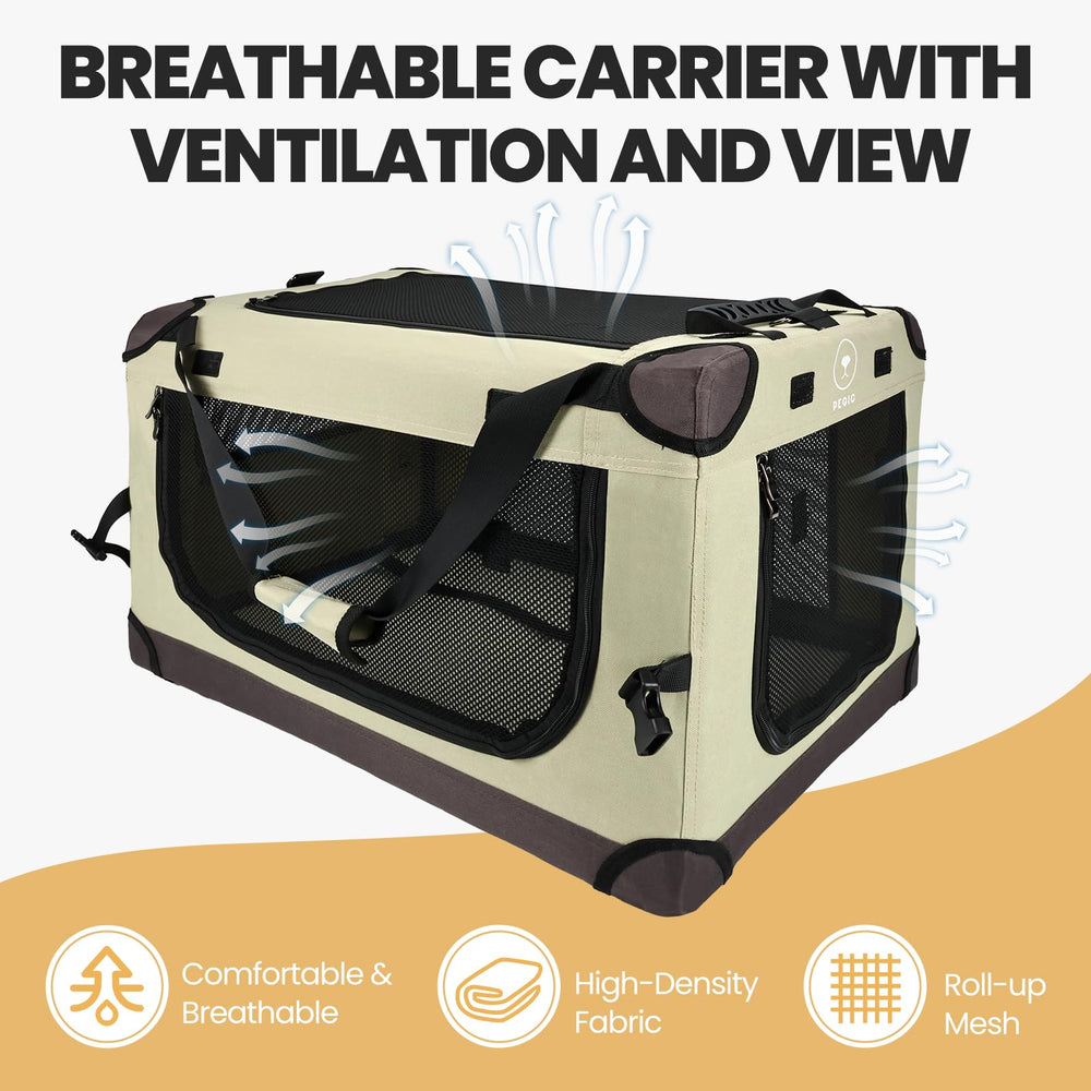 PEGIC cat carrier with detachable outer cover and washable fleece pillow.