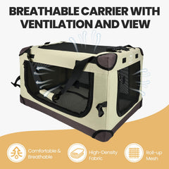 PEGIC cat carrier with detachable outer cover and washable fleece pillow.