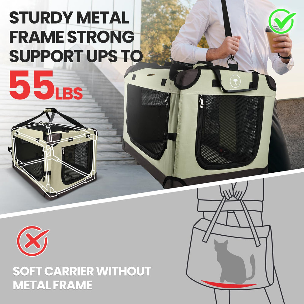 PEGIC large cat carrier interior space fits two kittens or a puppy.