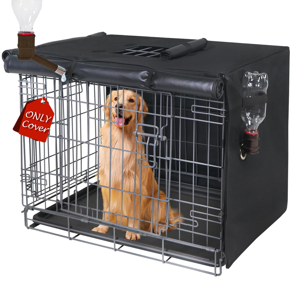 Peipaws 48-inch dog crate cover with three doors provides private, quiet space for your pet.