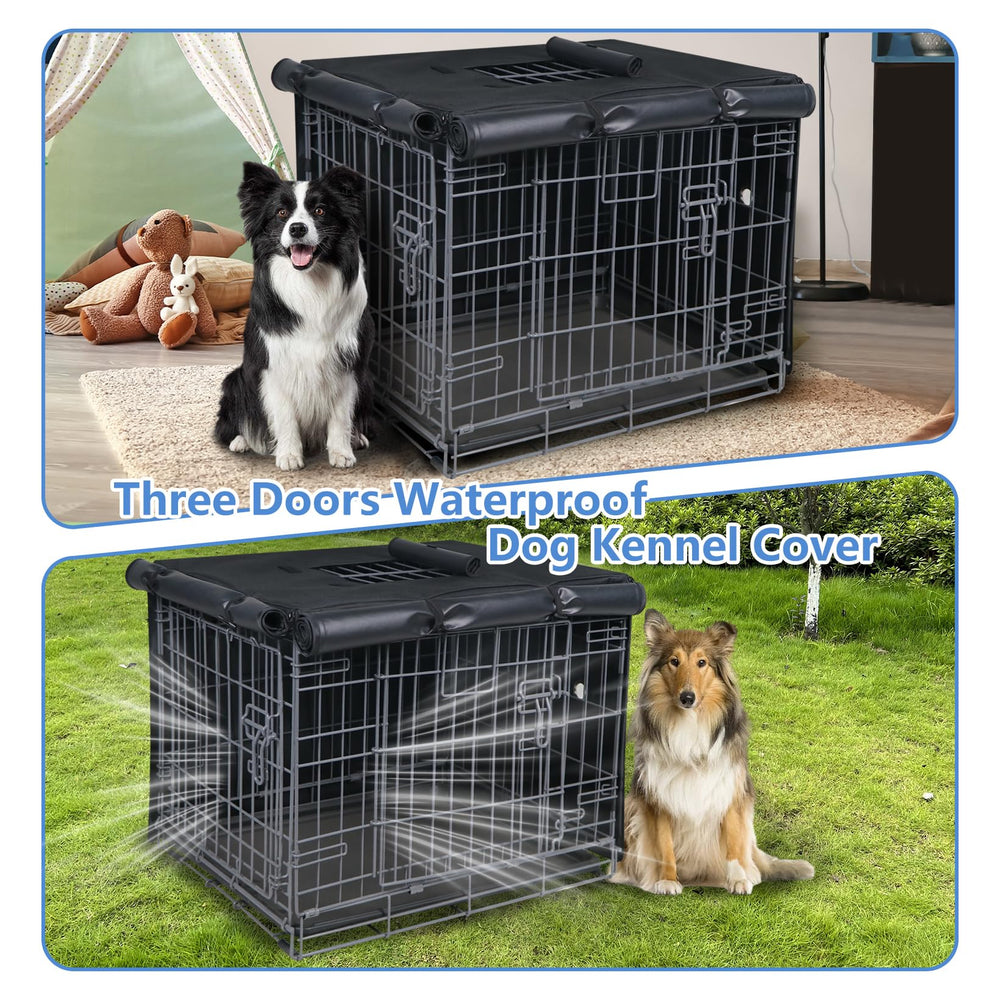 Peipaws crate cover includes easy-clean design with zipper and elastic ties.