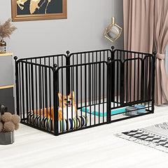 PEIPOOS dog panel playpen wide-view for flexible indoor setup and safe containment.