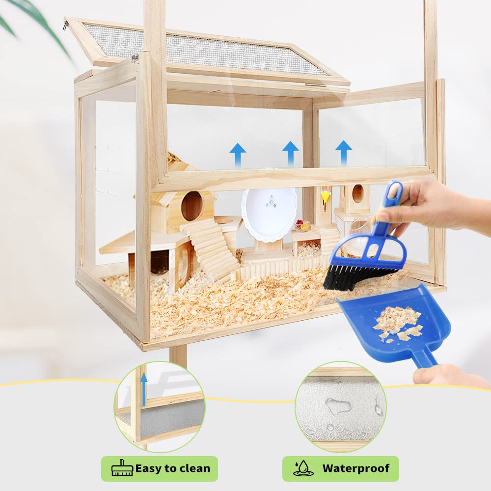 PEJOYT wooden construction provides natural pine habitat that stays durable