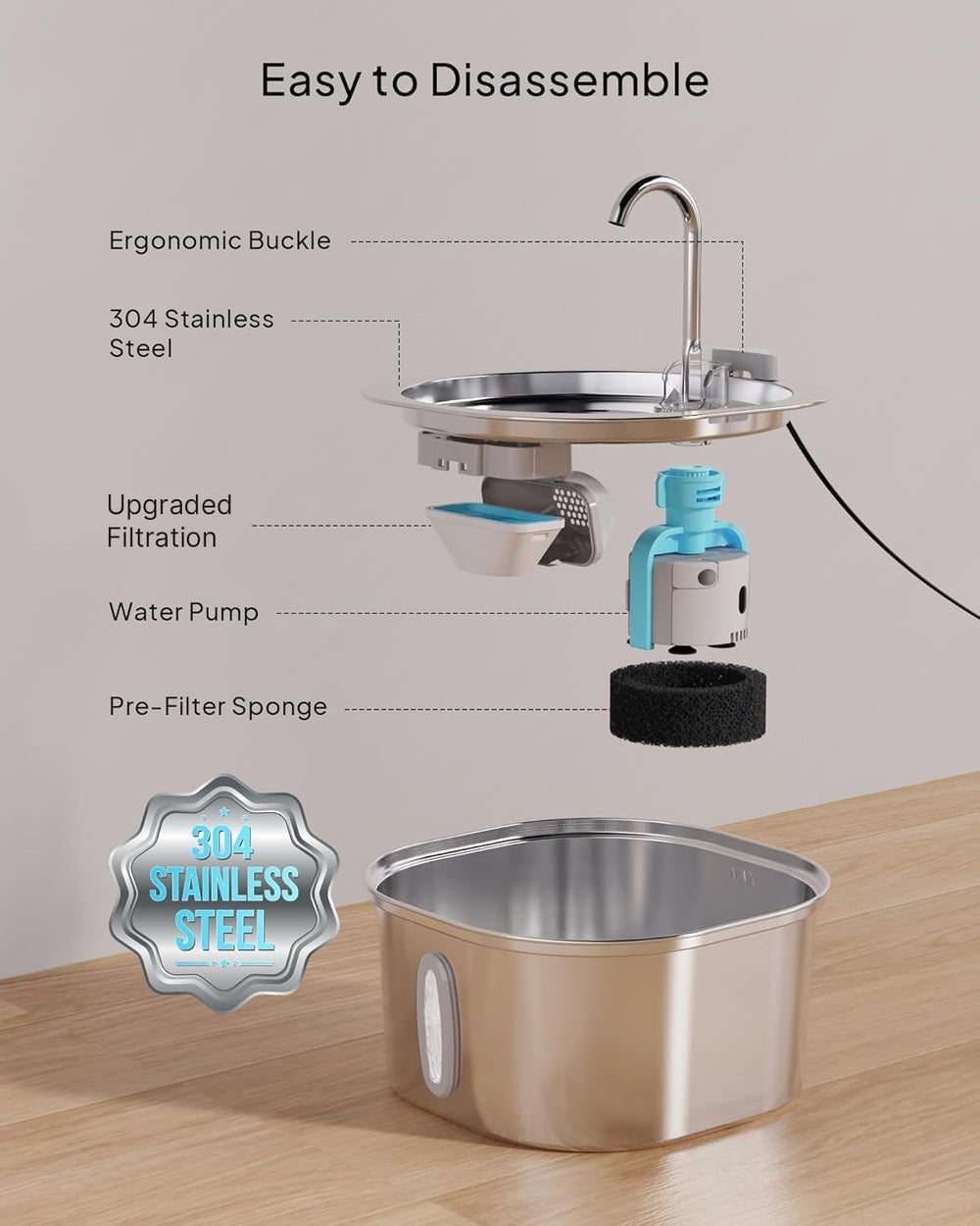 PEKTACO dishwasher-safe design allows easy cleaning after busy days.