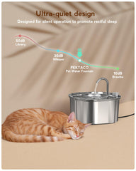PEKTACO triple-filter system shows sponge, carbon, resin filtration for cleaner water.