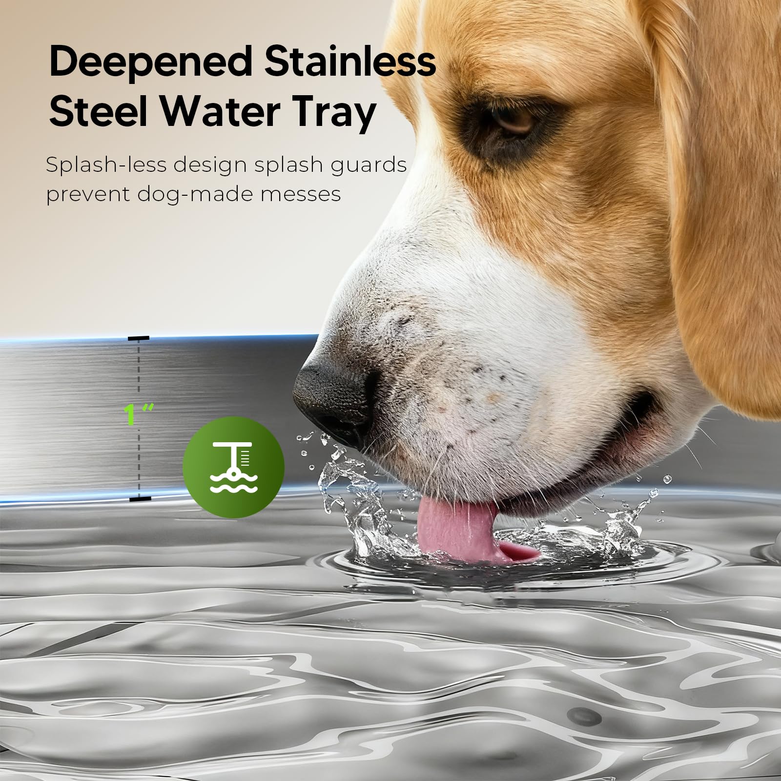 PEKTACO dog water fountain whisper-quiet pump for peaceful homes.