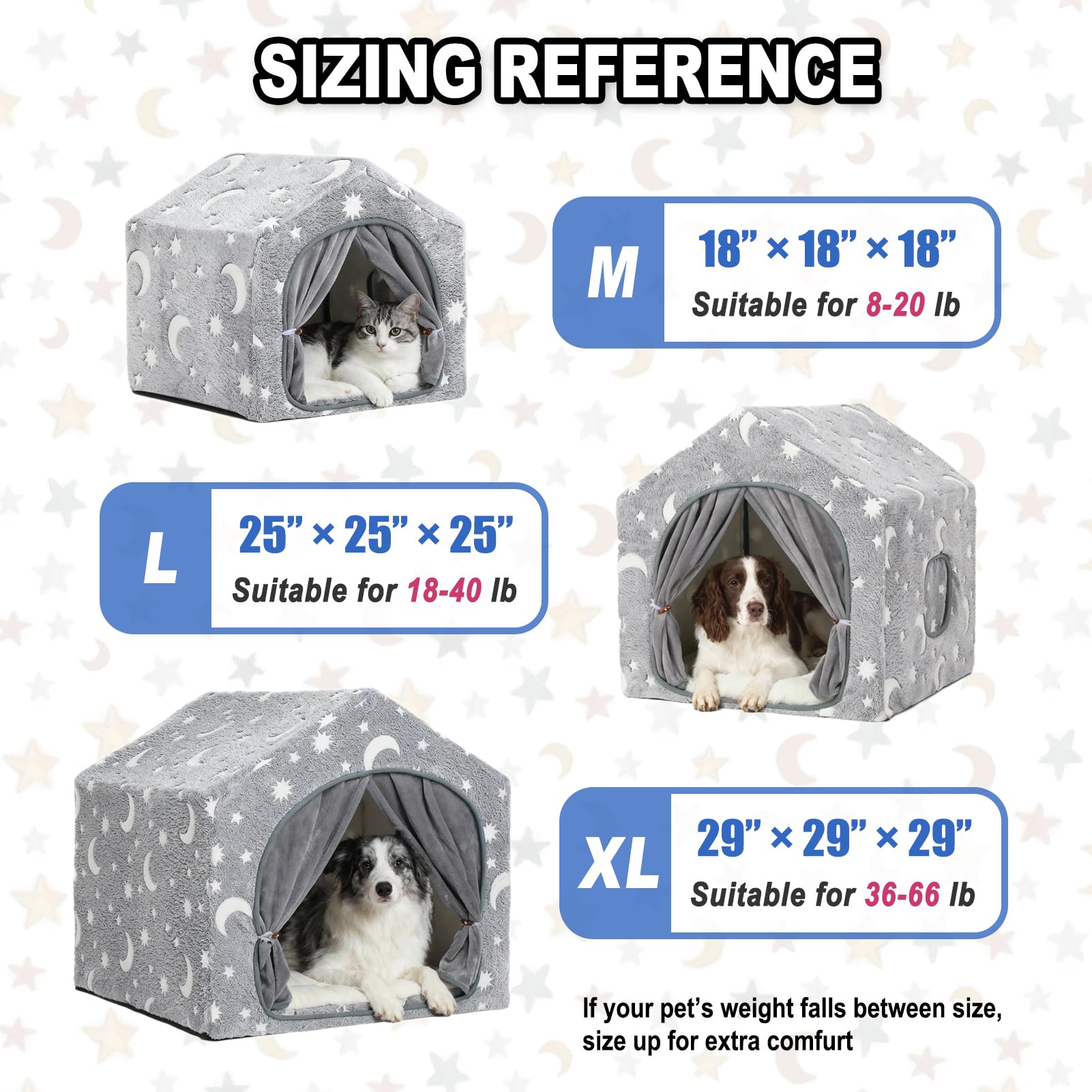 Pelemee dog house night glow adds cozy ambiance without disturbing sleep