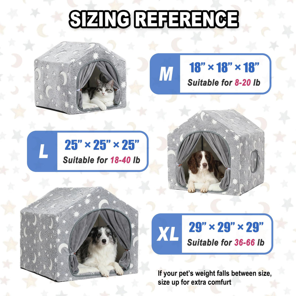 Pelemee dog house night glow adds cozy ambiance without disturbing sleep