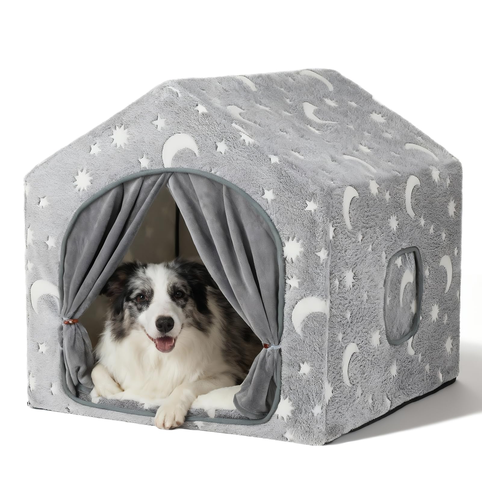 Pelemee indoor dog house frame assembly shows sturdy structure for easy setup