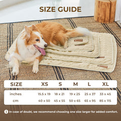 Pelsbarn dog cooling mat beige anti-slip feature on tile floors