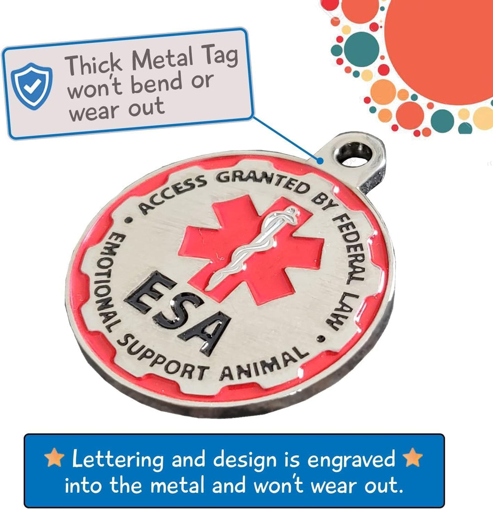 Pelto metal ID tag engraved on both sides for durable identification.
