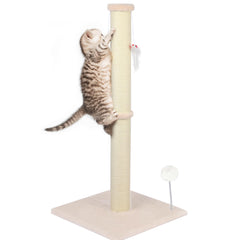 PELUMOZ 36-inch tall cat scratching post with sturdy base.