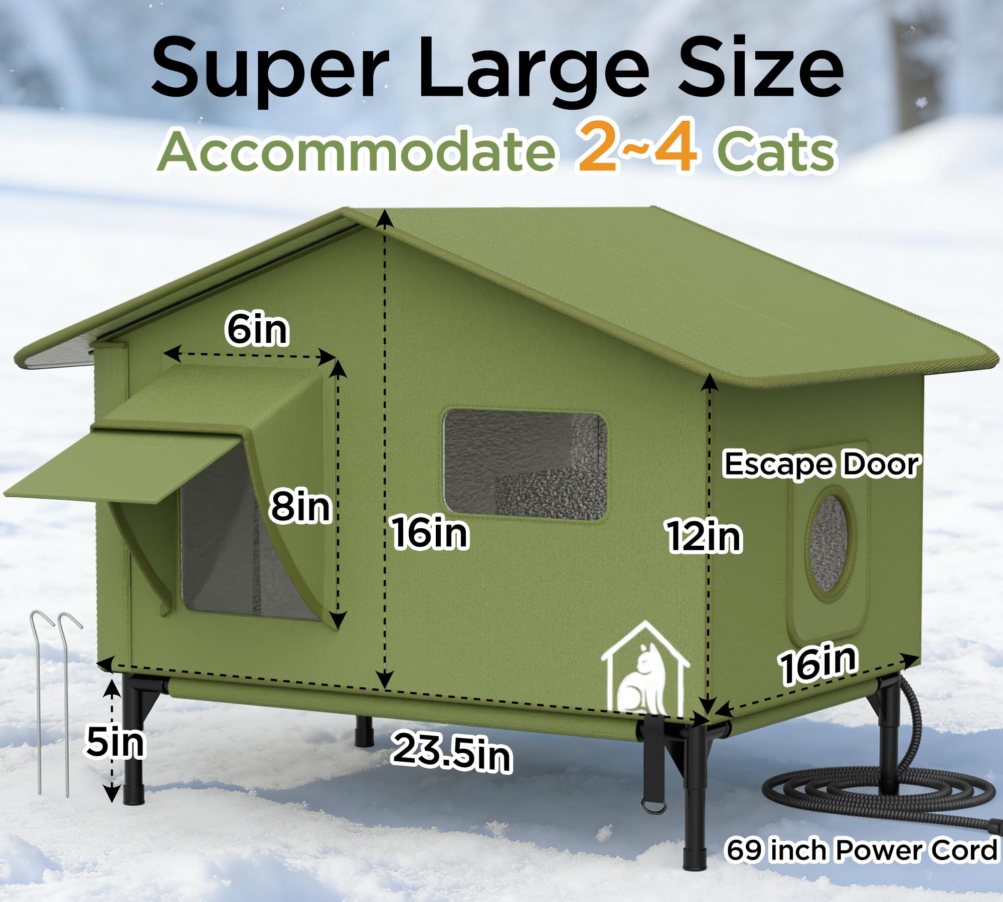peluomoz all-weather waterproof fabric protects from rain and snow.