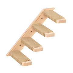 PEL UOMOZ cat stairs four-step wall mount offers easy climbing and space-saving design.
