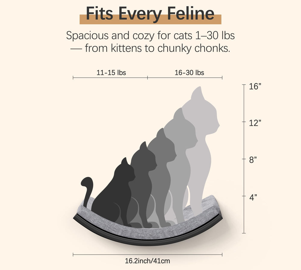 peluomoz cat wall shelf hand-sanded edges enhance safety and prevent splinters.
