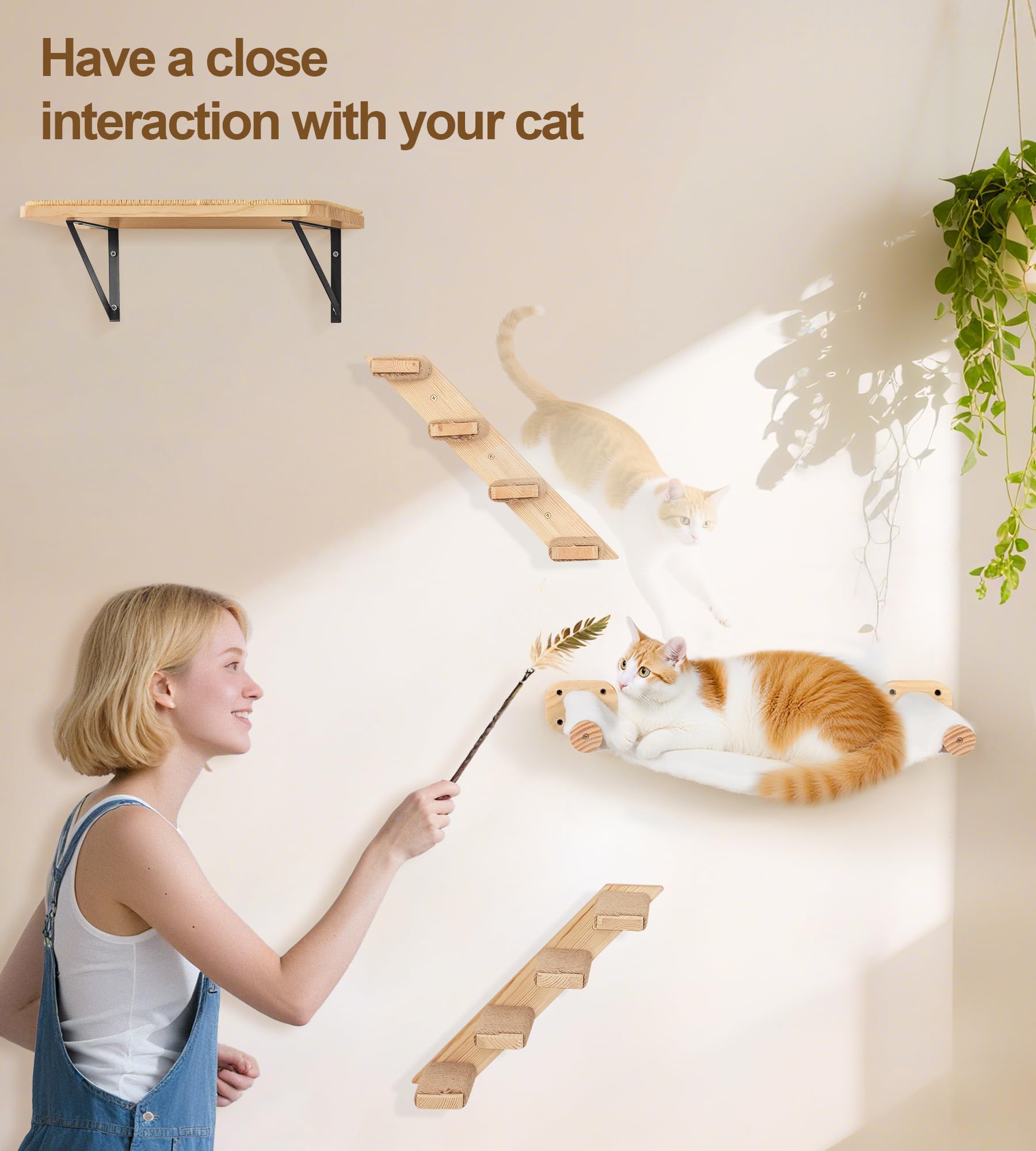 PEL UOMOZ cat wall shelves flat shelf offers elevated perching.