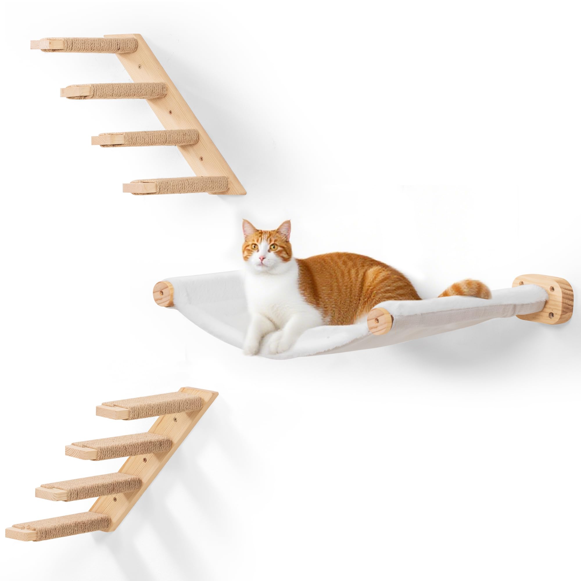 PELUMOZ cat-wall-shelves-hammock — space-saving elevated rest for indoor cats.