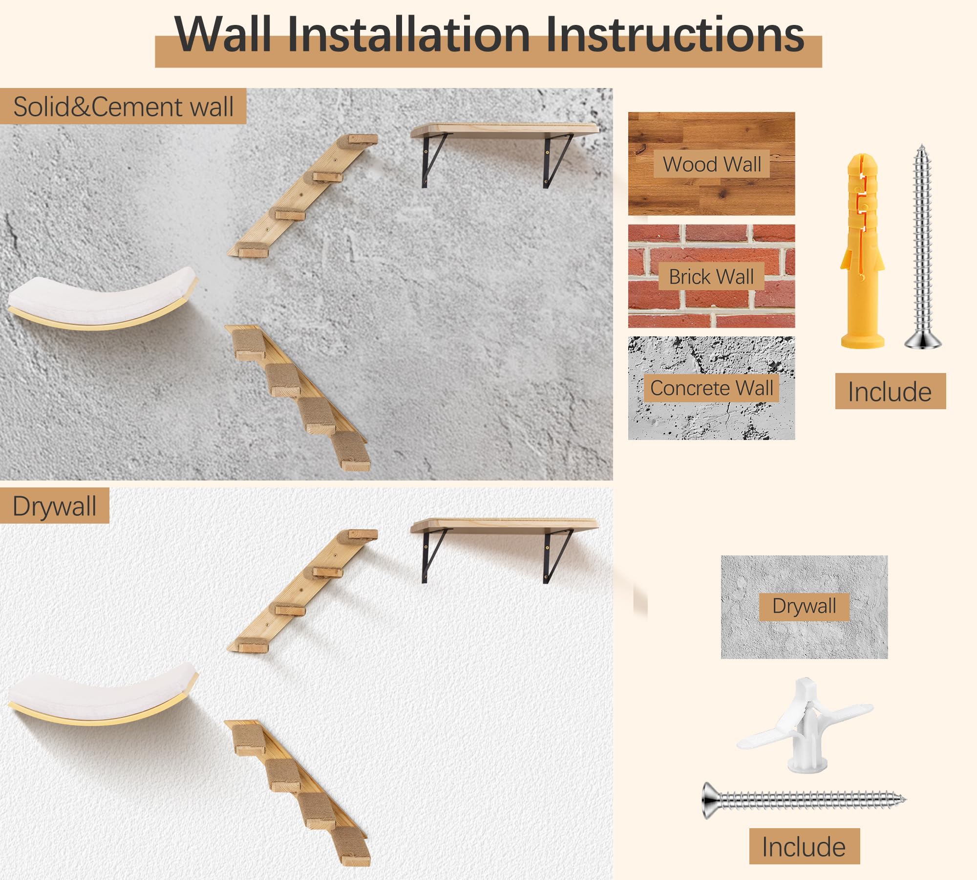 PELUMOZ Cat Wall Shelves wall-mount assembly enables instant vertical play.