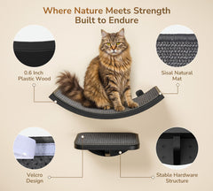 PELUMOZ wall steps with sisal for scratching and climbing