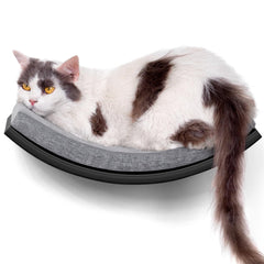 PELUMOZ curved cat wall hammock bed elevates lounging for safety and comfort.