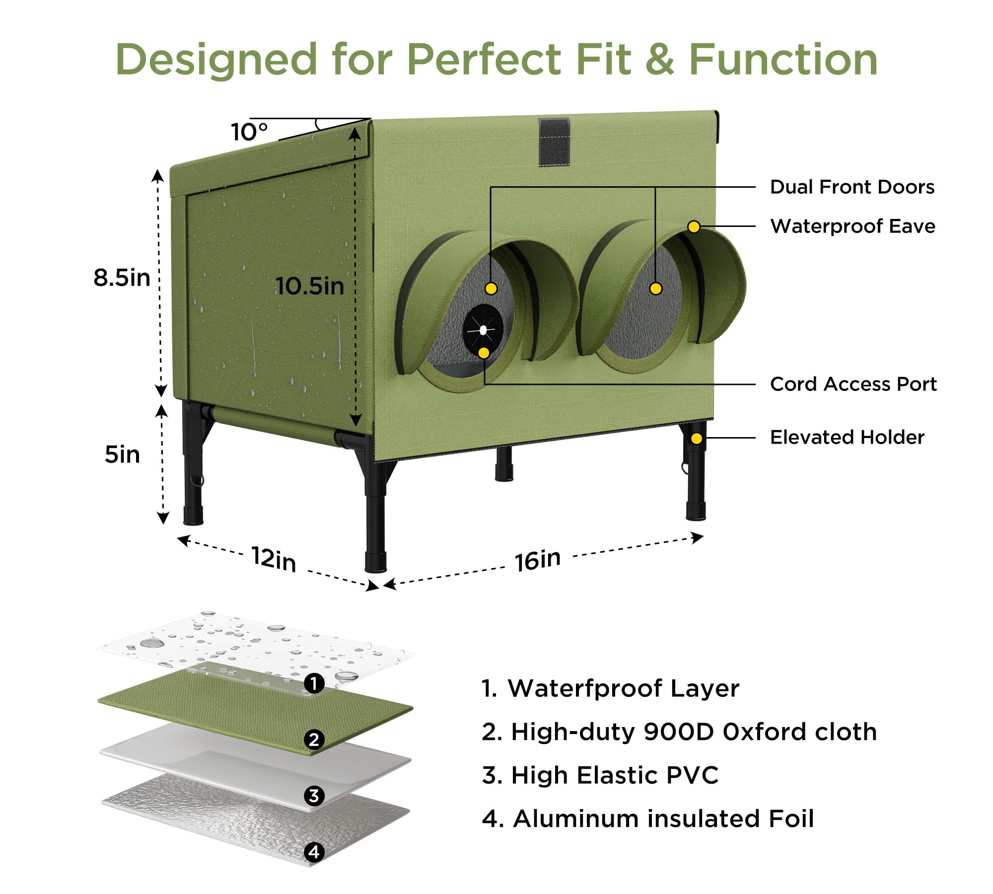 peluomoz feeding-station insulated roof walls close-up shows temperature-stable food protection.