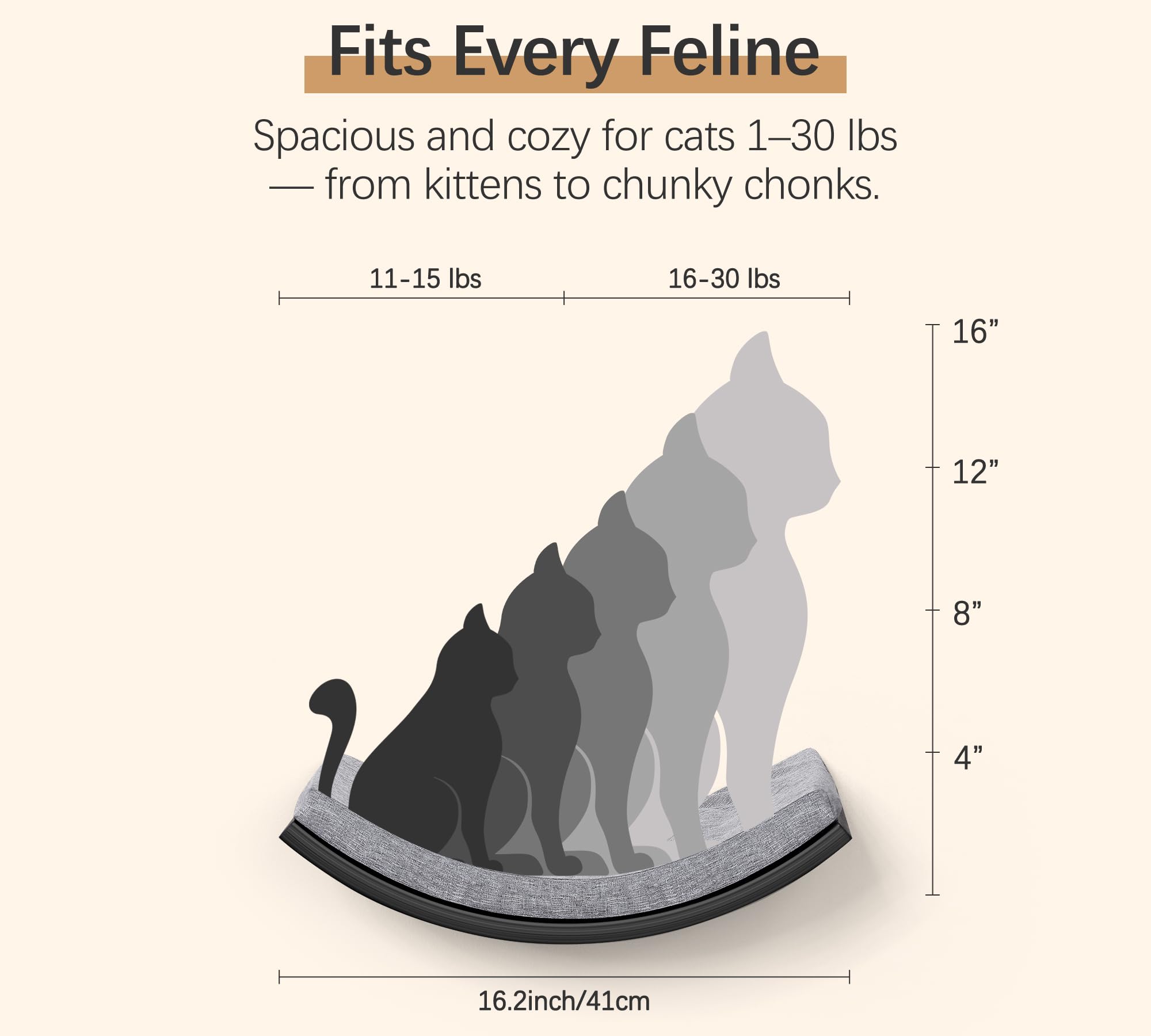 PELUMOZ HPDE material stands up to active cats with a smooth finish.