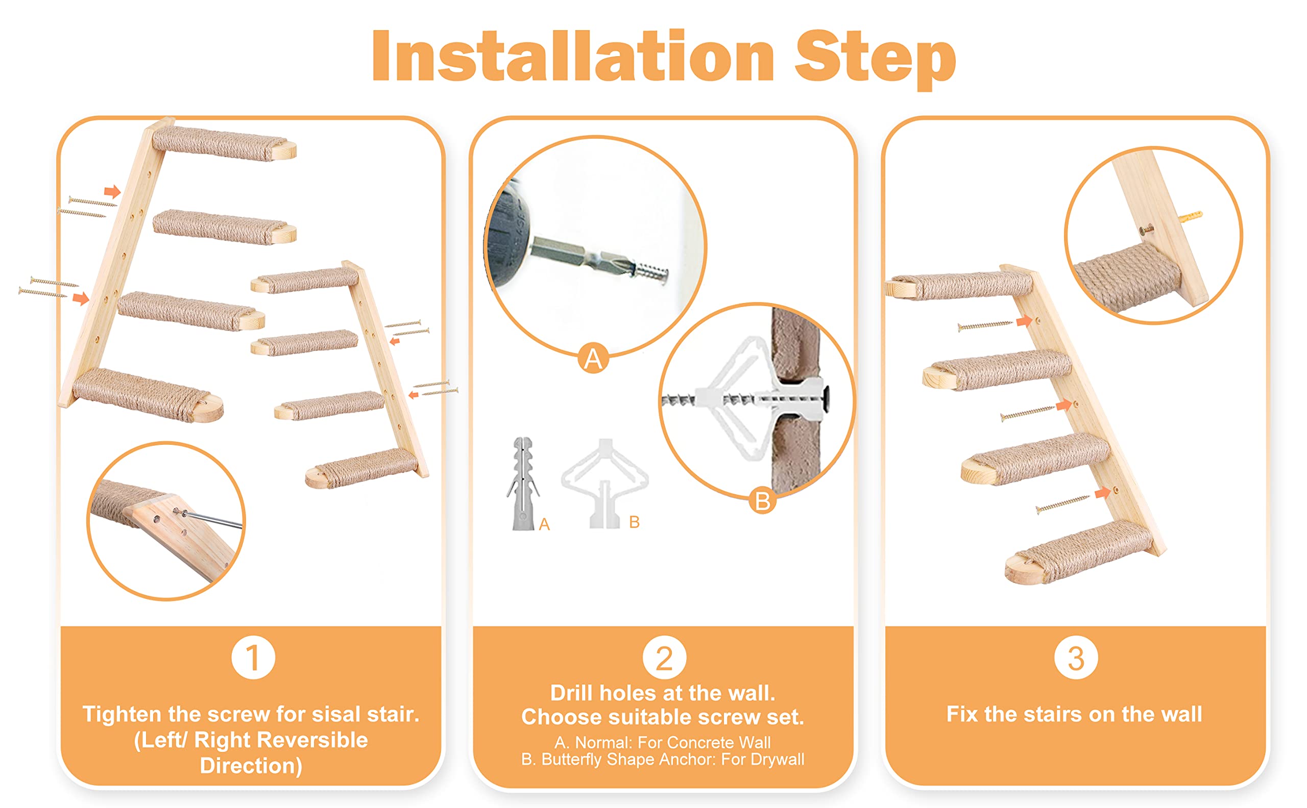 peluomoz jute scratching ladder detail with natural rope for healthy scratching