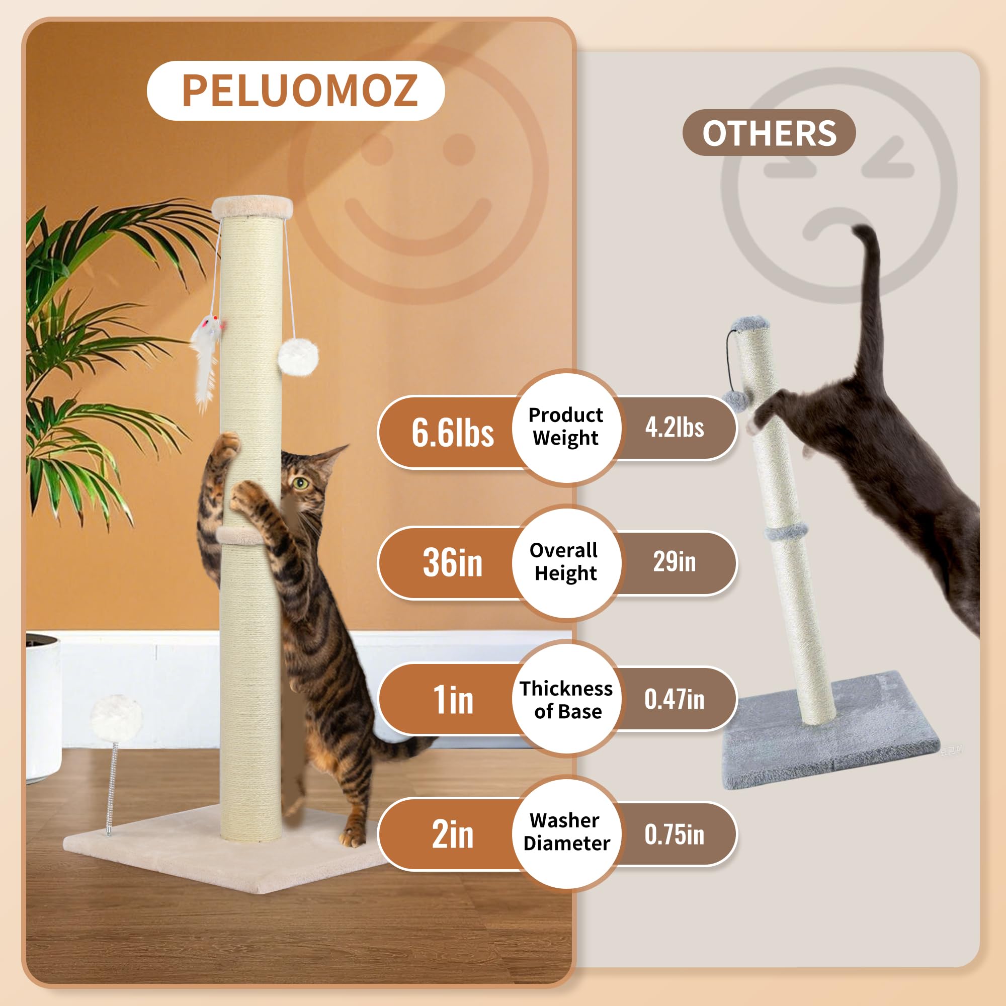 PELUMOZ plush-dangling-ball cat toy for interactive play.