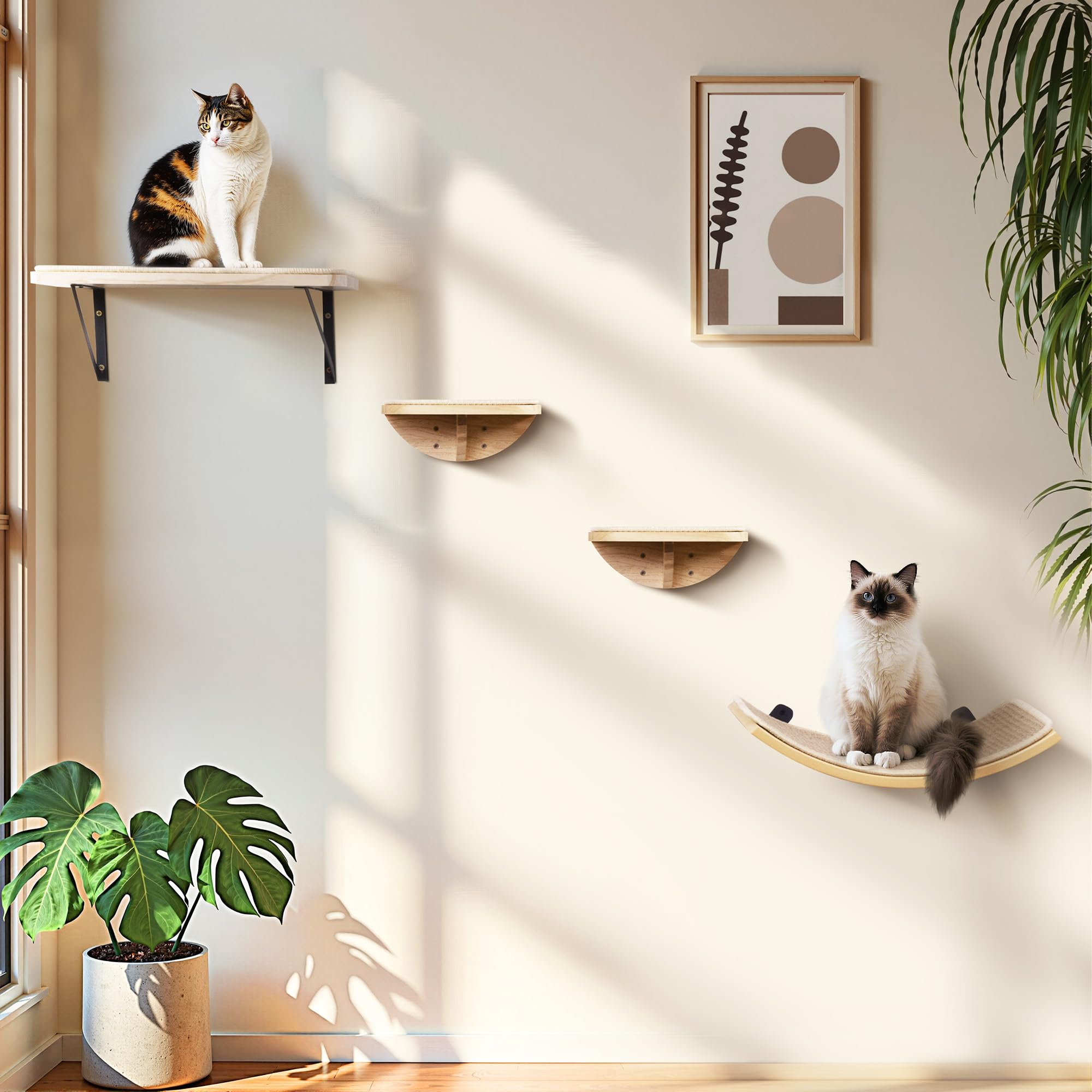 PELUMOZ shelves designed for large cats with stable surfaces and firm grip
