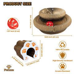 Peluzz Kitty Curls track with catnip ball invites scent driven exploration