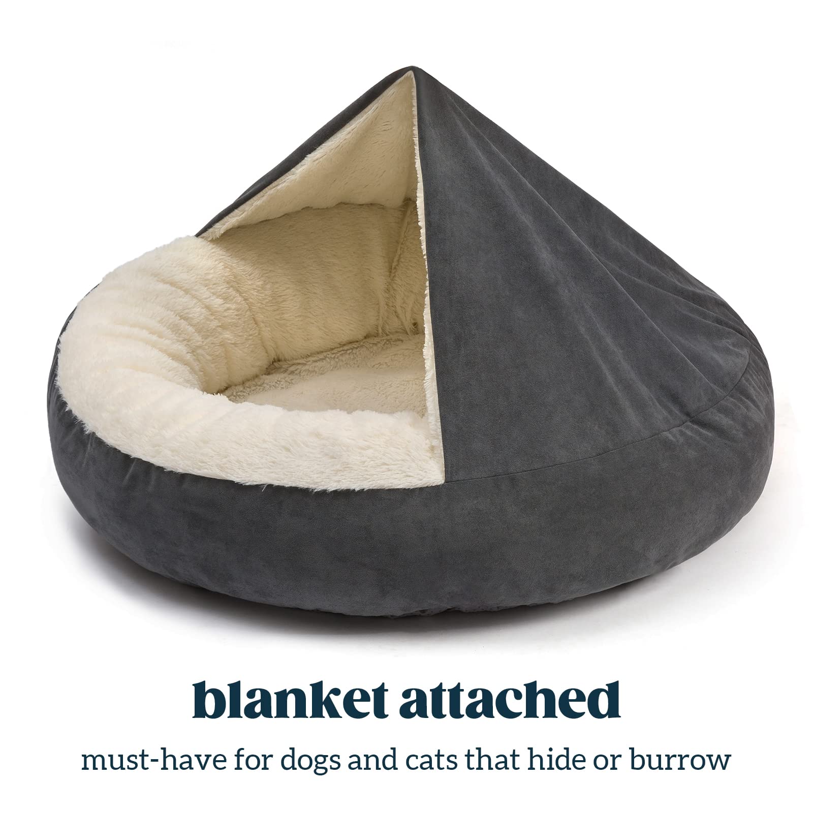 PELZIN hooded burrow with attached blanket for security