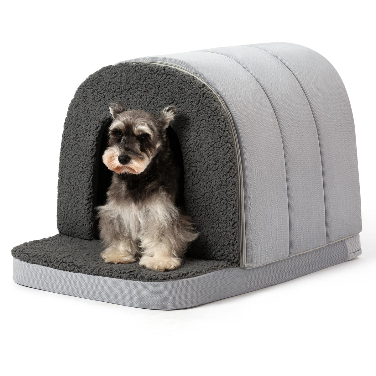 Pelzin orthopedic dog bed house with egg-crate foam offers cradling support for larger dogs