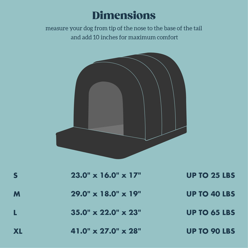 Pelzin orthopedic dog house machine-washable cover simplifies cleaning after adventures.