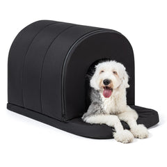Pelzin orthopedic dog house outdoor-waterproof exterior for durable shelter.