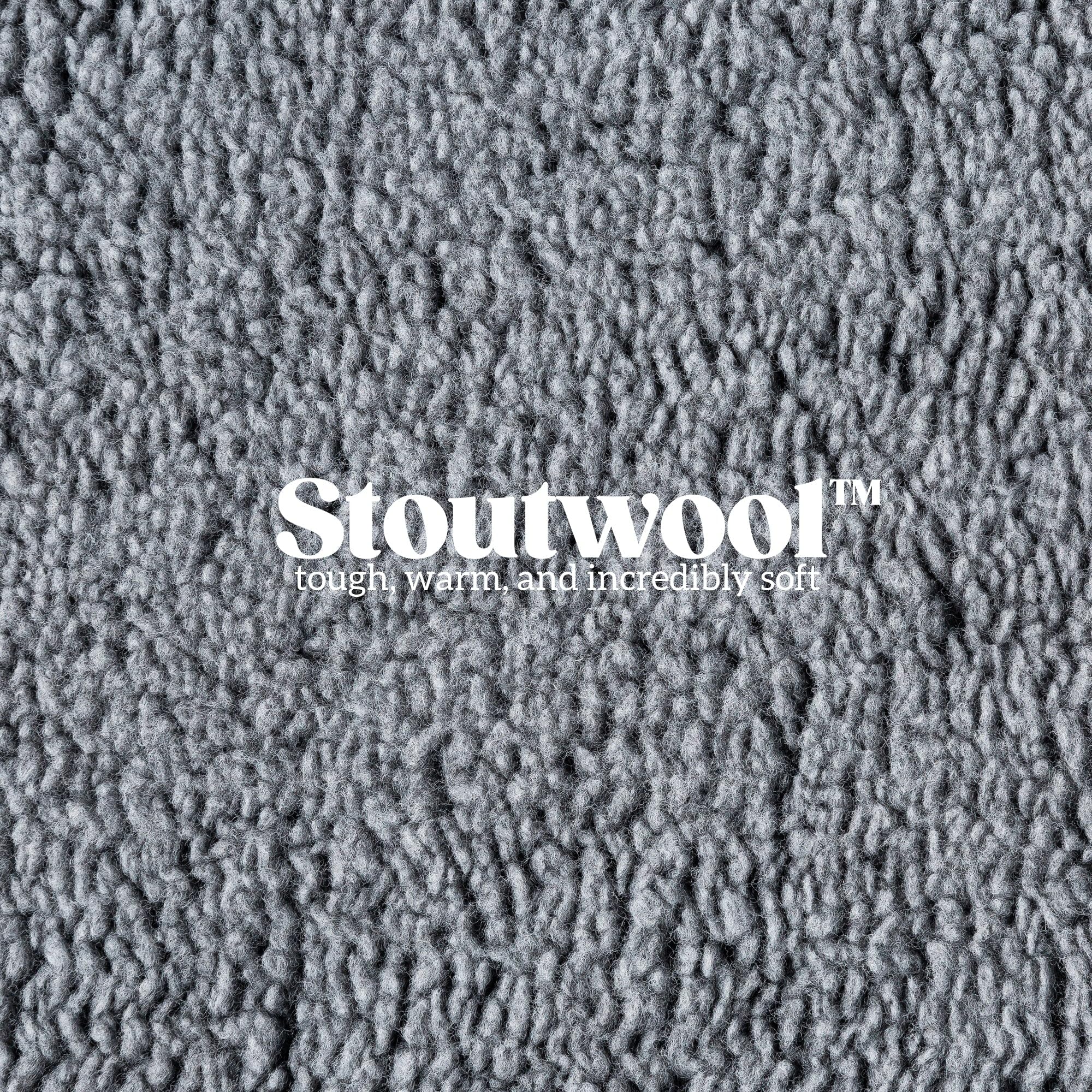 PELZIN Stoutwool fabric closeup highlighting soft warmth and breathable comfort