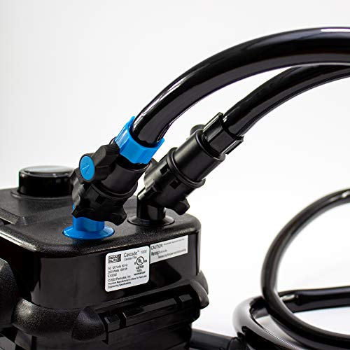 Penn-Plax Cascade 1200 flow-rate control valves for adjustable filtration