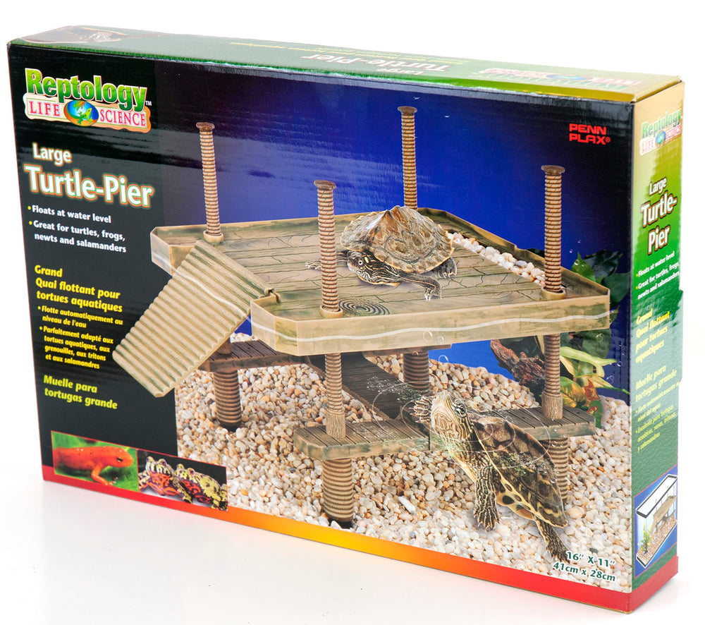 Penn-Plax Reptology built-in gravel bin balances entry.