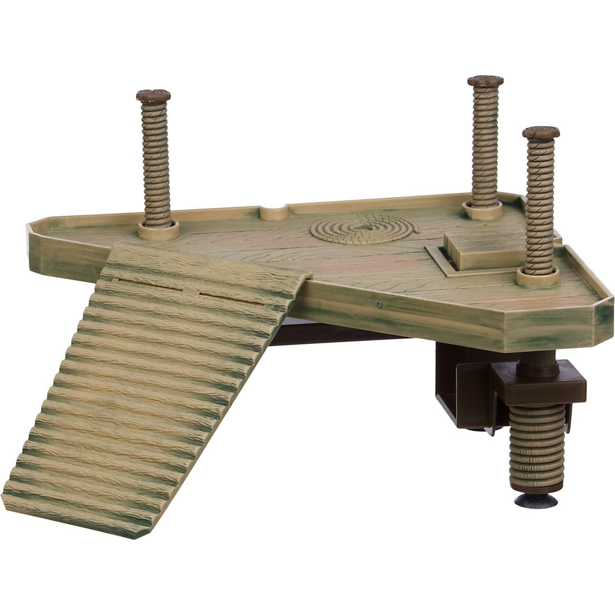 Penn-Plax Reptology Floating Turtle Pier top view shows basking platform for sunning