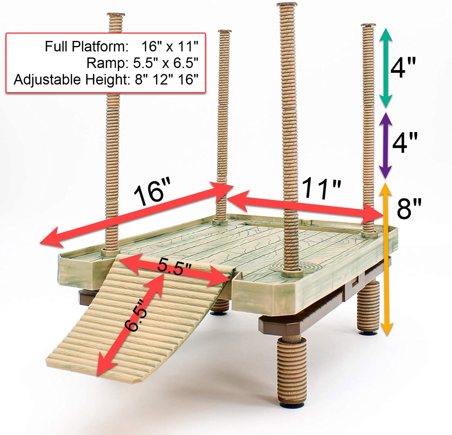 Penn-Plax Reptology pylon supports with suction cups for secure mounting.