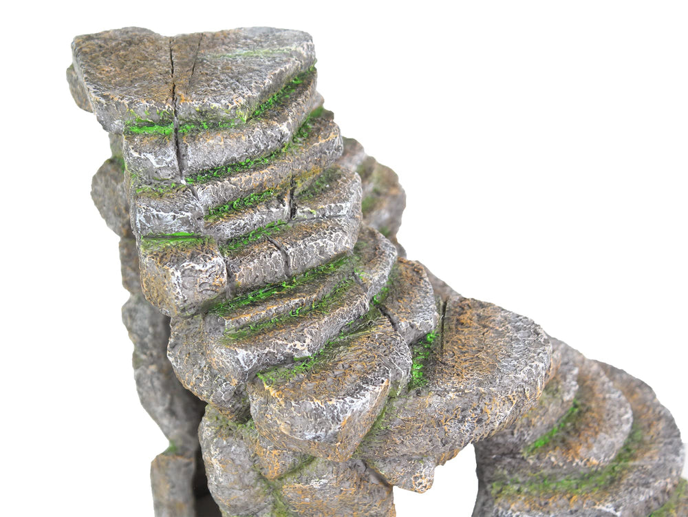 Penn-Plax Reptology Shale Scape In-Tank view shows natural aesthetic blending with environments.