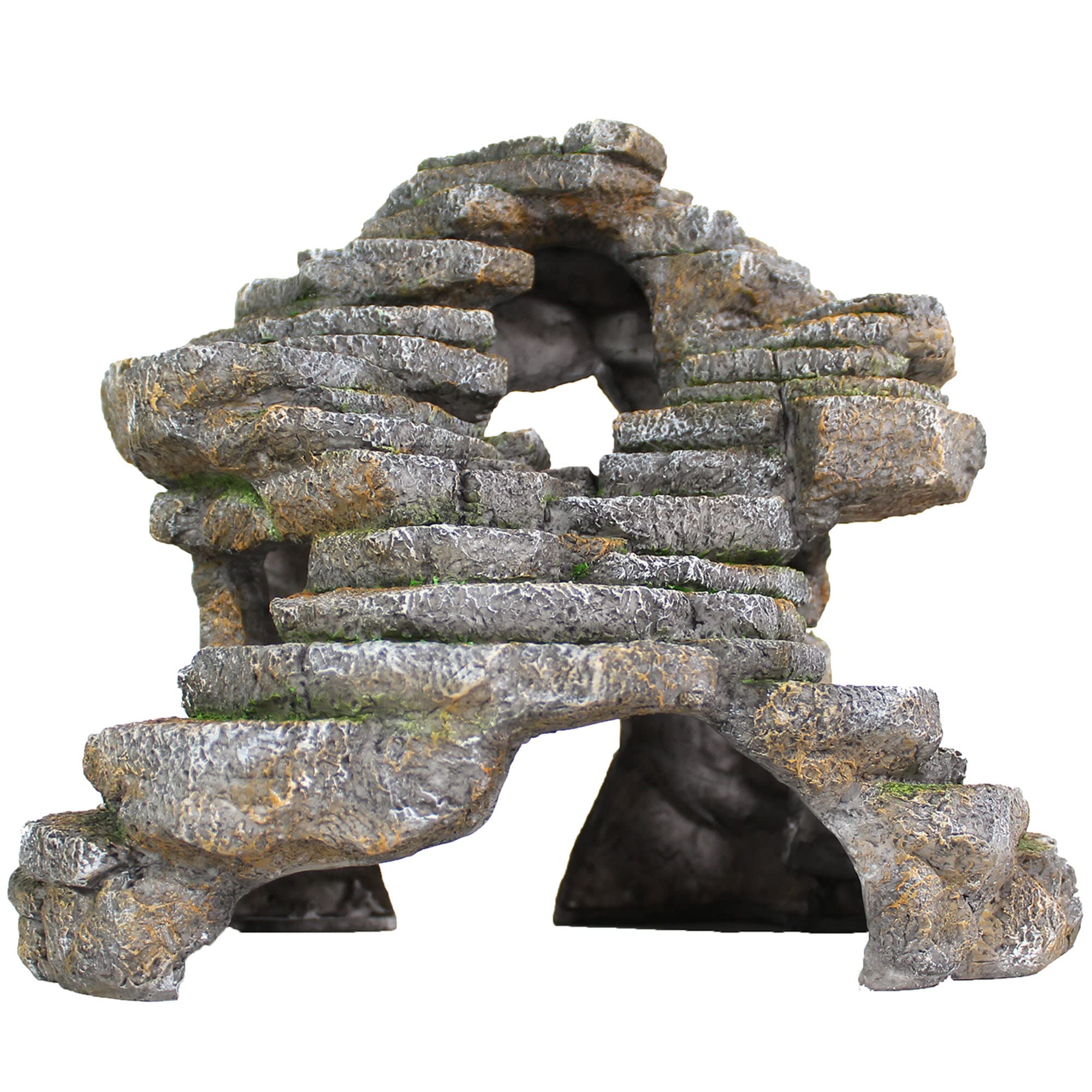 Penn-Plax Reptology Shale Scape Step Ledge image captures climbing-ready habitat for reptiles.