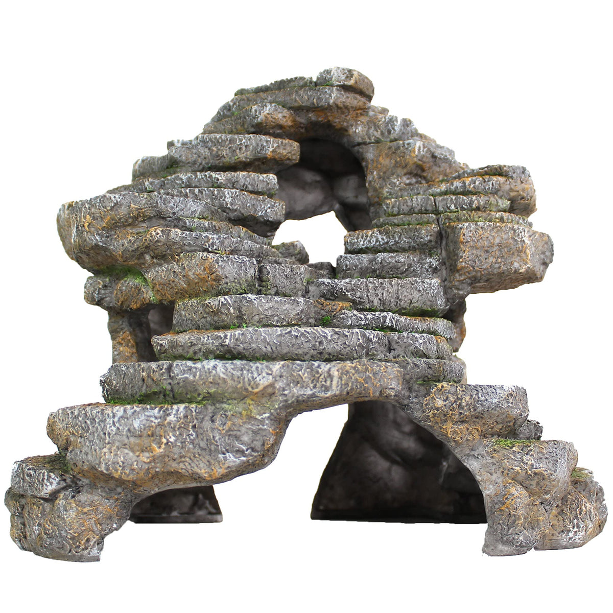 Penn-Plax Reptology Shale Scape Step Ledge image captures climbing-ready habitat for reptiles.