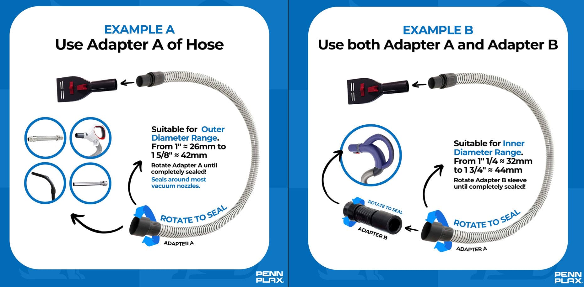 Penn-Plax VacGroom 46-inch extension hose keeps you and your pet comfortable