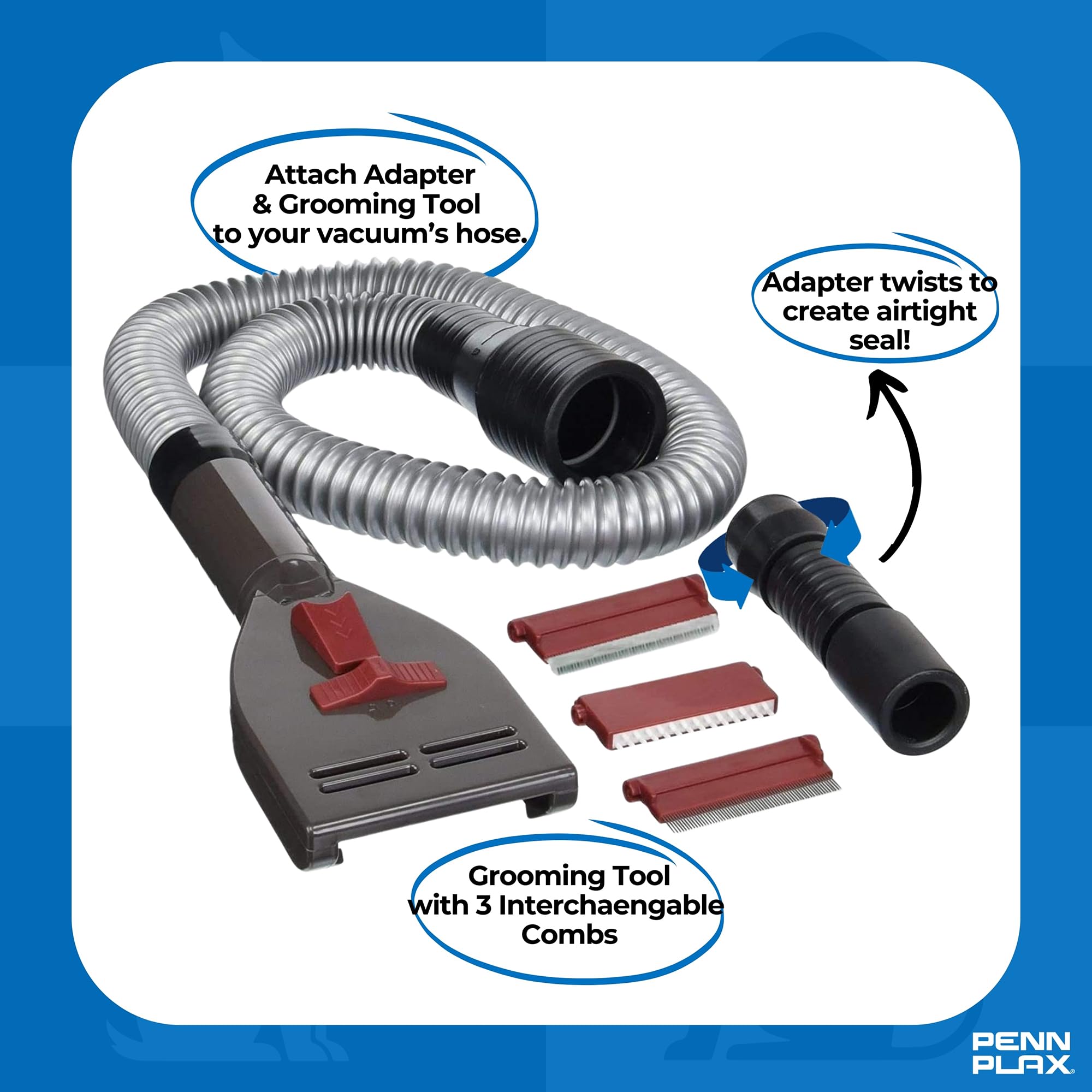 Penn-Plax VacGroom setup video demonstrates quick, mess-free grooming