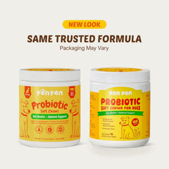 PENPEN Probiotics for Dogs digestive health graphic highlights gut balance.