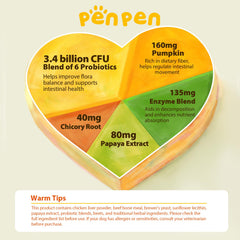 PENPEN Probiotics for Dogs immune-support label emphasizes wellness for dogs.