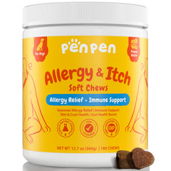 PENPENPET dog allergy chews packaging for easy daily use.
